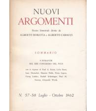 Nuovi Argomenti. N.57-58. Luglio-Ottobre 1962.