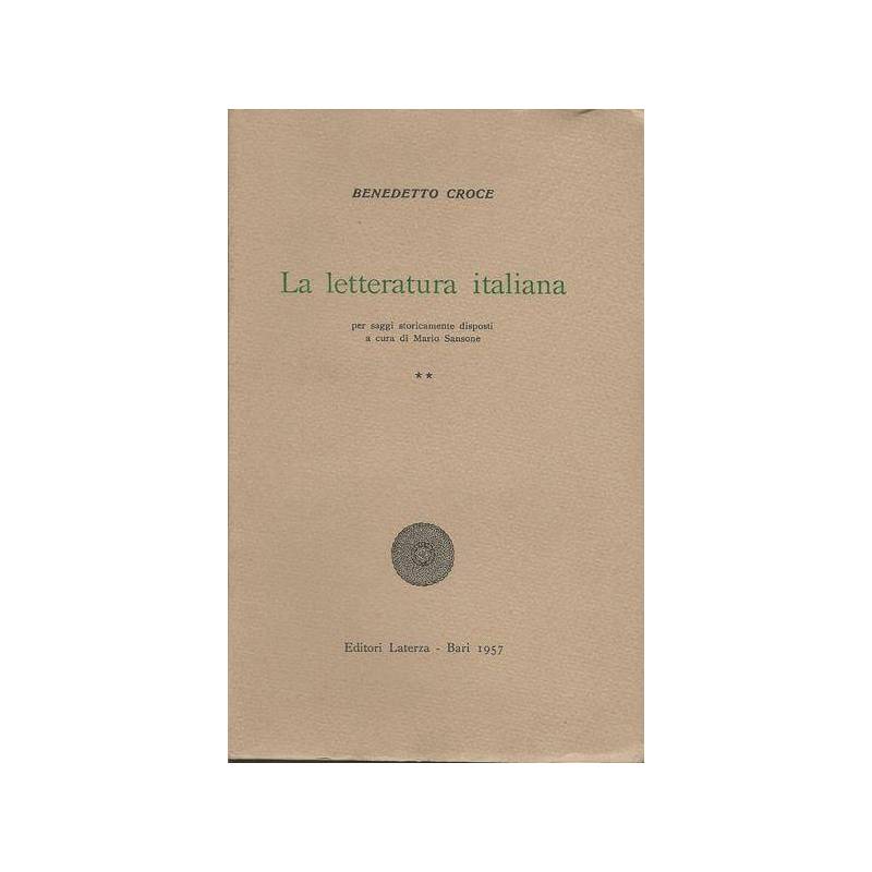LA LETTERATURA ITALIANA. Volume II.