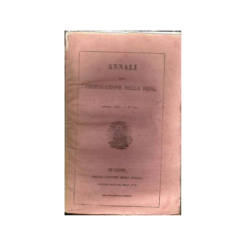 ANNALI DELLA PROPAGAZIONE DELLA FEDE 1851