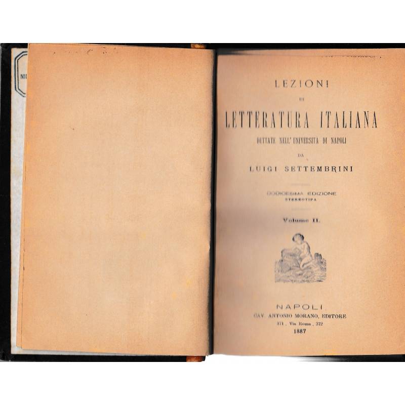 Lezioni di letteratura italiana. Volume II.
